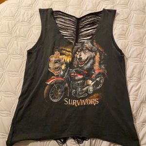 AsIs | Harley Davidson 3D Emblem Vintage Tank